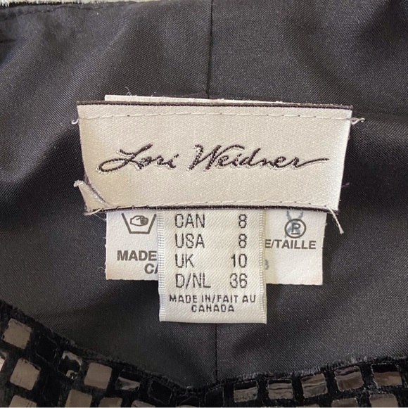 LORI Weidner design black maxi dress shinny sleeveless soirée luxury classic 8 - Picture 3 of 16